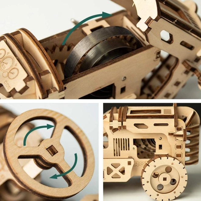 RoboTime 3D drewniane mechaniczne puzzle Traktor