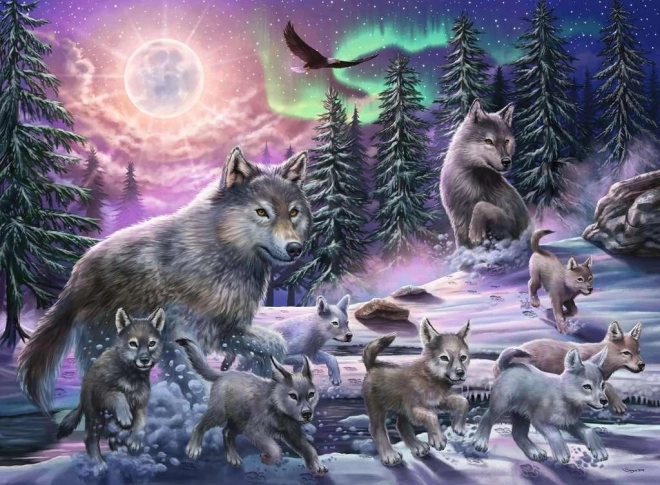 RAVENSBURGER Puzzle Wilki z Północy XXL 150 elementów
