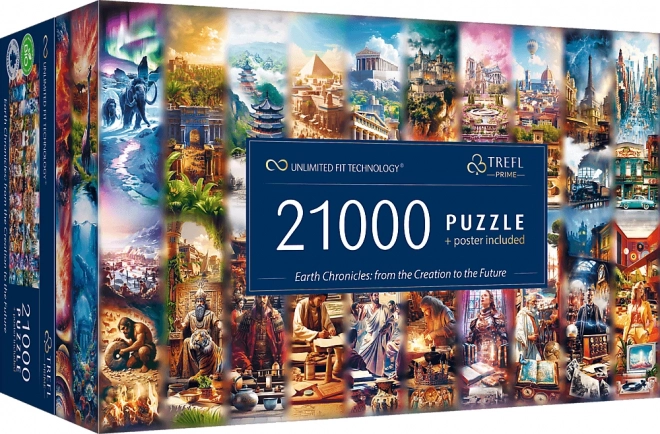 Puzzle Trefl Kronika Ziemi: Od Stworzenia do Przyszłości 21000 Części