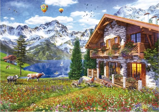 Puzzle Chata w Alpach 4000 elementów EDUCA