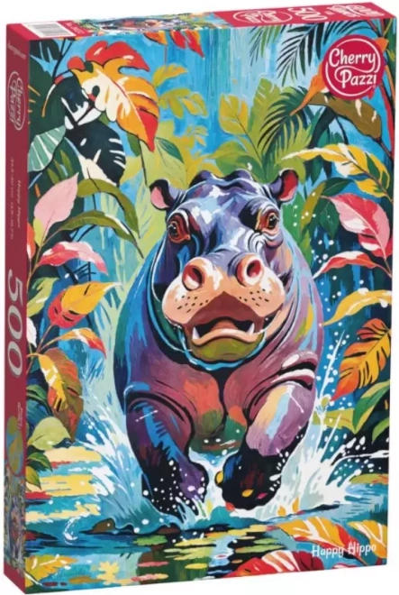 Puzzle Szczęśliwy Hipopotam 500 Części