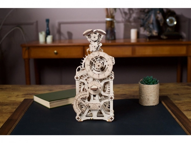 Ugears 3D drewniane puzzle mechaniczne Zegar silnika