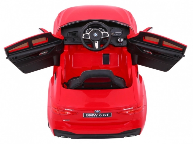 BMW 6 GT Auto na baterie czerwone + zdalne sterowanie + powolny start + EVA + pasy + LED MP3