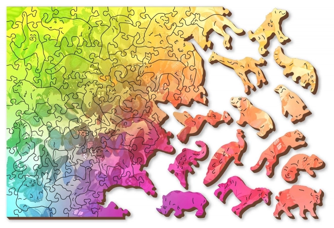 Drewniane puzzle Motyli sen 2w1