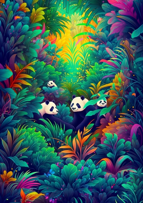 Puzzle Pandy Niebo 1000 Elementów