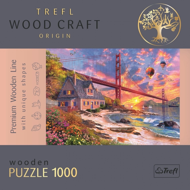 Puzzle zachód słońca nad Golden Gate 1000 kawałków