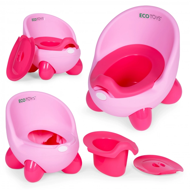 Nocnik dziecięcy z wyjmowaną wkładką i antypoślizgowymi nogami ECOTOYS