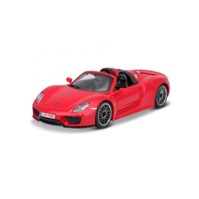 Metalowy samochodzik Porsche 918 Spyder czerwony