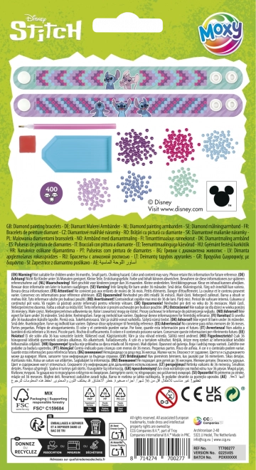 Diamentowe malowanie - produkcja bransoletek z motywem Stitch