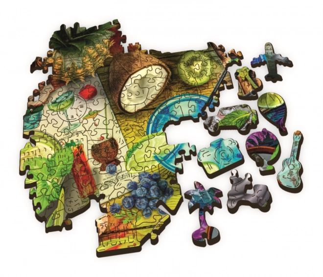 Puzzle Kolorowe koktajle TREFL Wood Craft Origin 501 elementów