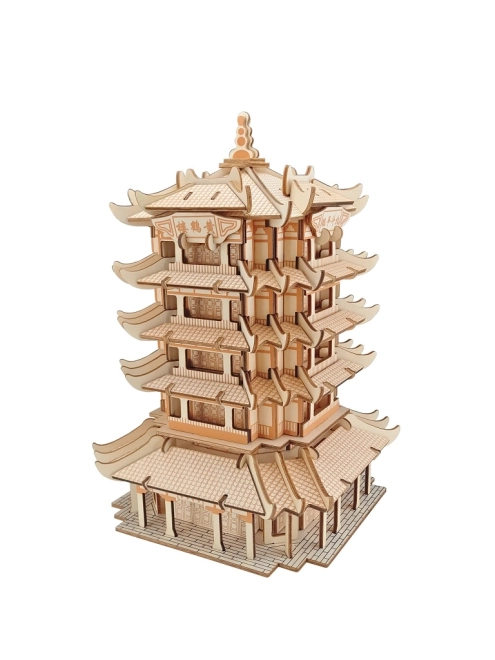 Woodcraft Drewniane 3D puzzle Żółta Wieża Żurawia