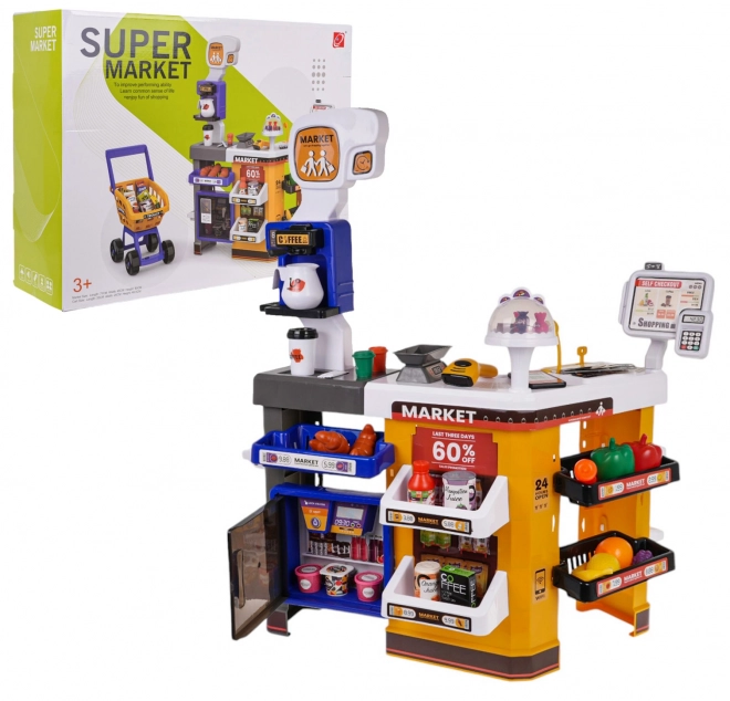 MEGA Supermarket z koszykiem + akcesoria