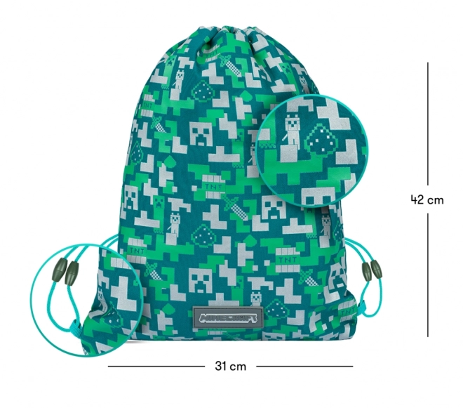 Minecraft 2 zestaw z motywem Srebrny Creeper