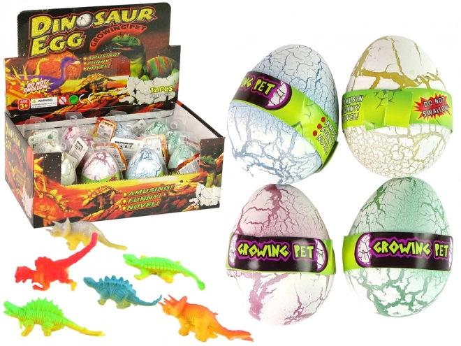 Magiczne Rosnące Jajko Dinozaura 6 cm Białe