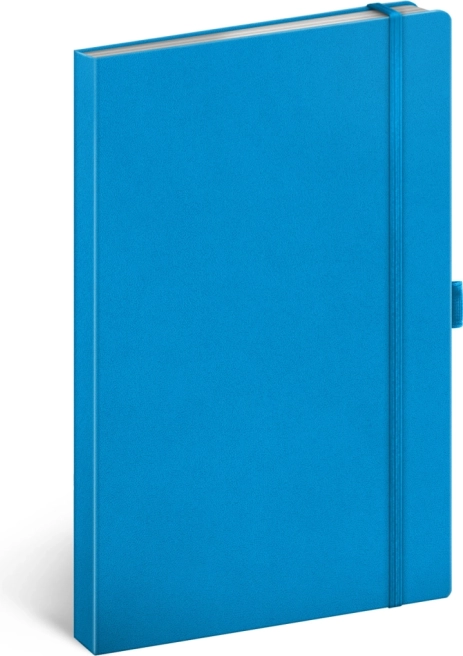 Liniowany notes niebieski 13 × 21 cm z twardą oprawą i uchwytem na długopis