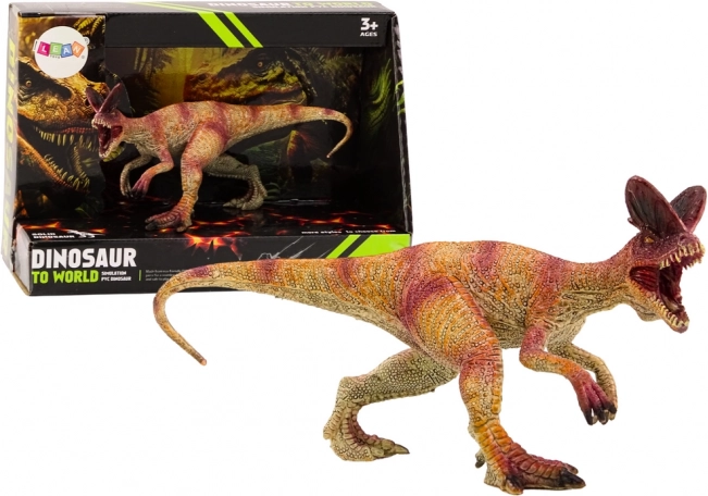 Kolekcjonerska figurka dinozaura – dilofozaur, czerwona, 1 szt.