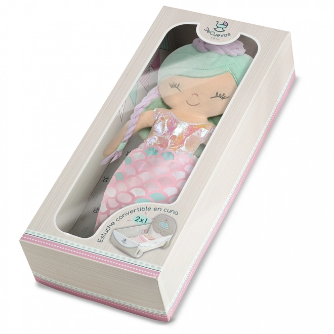 DeCuevas 20041 Pluszowa lalka 2w1 OCEAN FANTASY - 36 cm z kołyską
