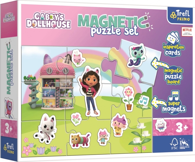 Magnetyczny zestaw puzzli Gabinowy magiczny domek Trefl