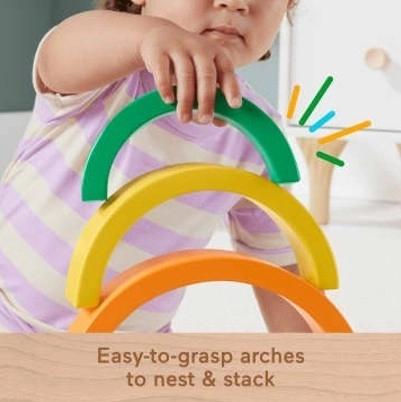 Drewniana składana tęcza Fisher-Price dla dzieci