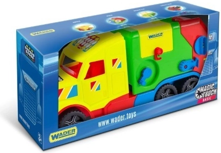 Magic Truck Basic – dziecięcy zestaw śmieciarki z kontenerem i koszami