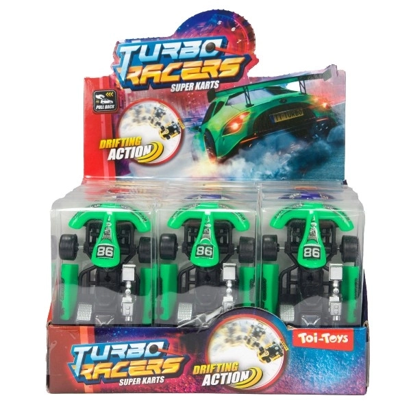 Plastowa gokart 9cm - różne kolory