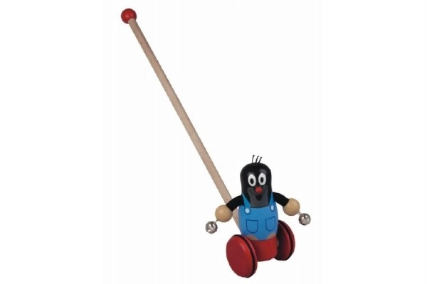Popychadło na kij Krtek z dzwoneczkami - 55 cm