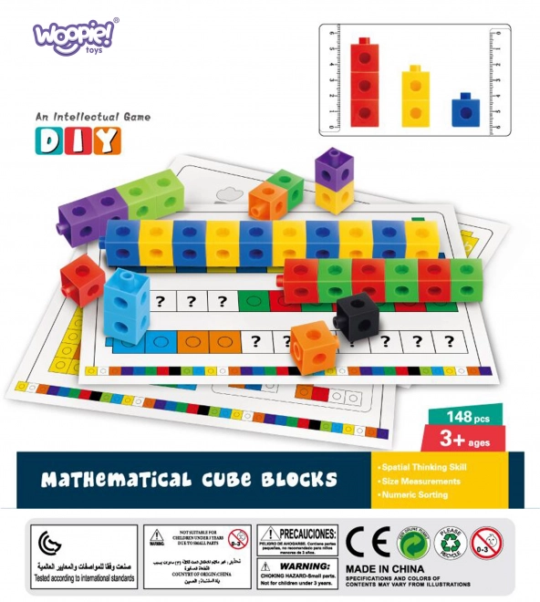 Woopie matematyczny zestaw konstrukcyjny z klockami i wzorami 148 elementów