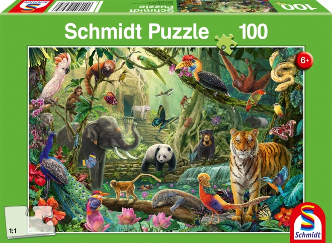 Puzzle Kolorowa Dżungla 100 elementów