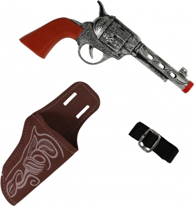 Pistolet kowbojski z efektem dźwiękowym i kaburą