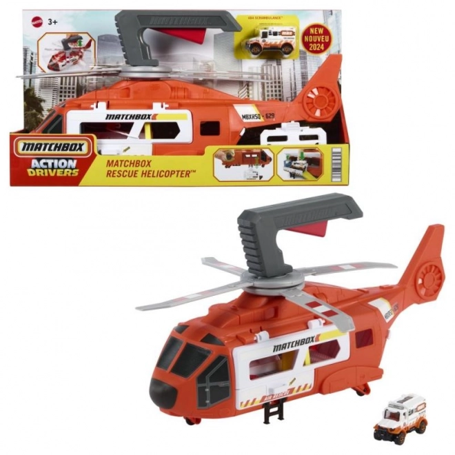 Ratunkowy helikopter z pudełka Matchbox