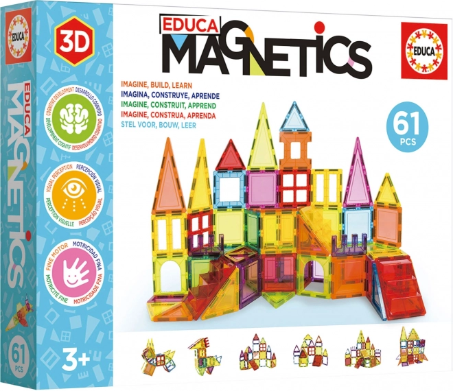 EDUCA Magnetyczne klocki Magnetics 61 elementów