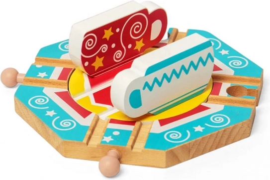 Bigjigs Rail Obrotowy Tor z Motywem Filiżanek Herbaty