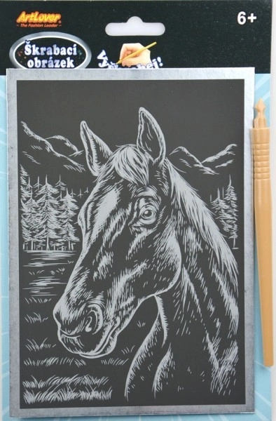 Obrazek do skrobania srebrny 14x22cm
