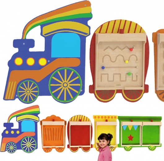 Wesoły pociąg, który zdobi i uczy