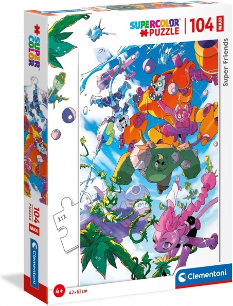 Puzzle CLEMENTONI Super Friends! MAXI 104 elementy