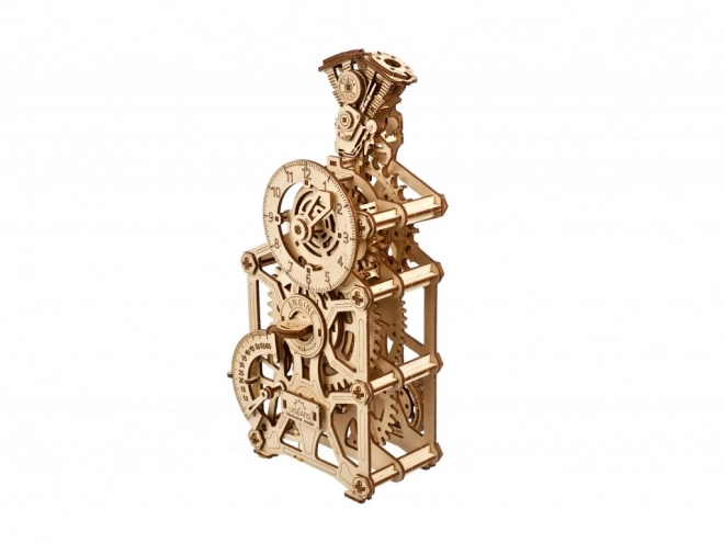 Ugears 3D drewniane puzzle mechaniczne Zegar silnika