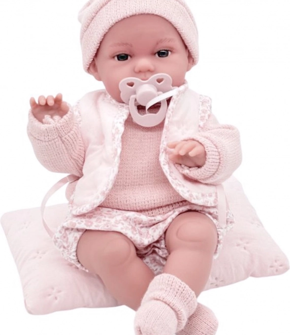 realistyczna lalka niemowlę z funkcją ruchu i miękkim materiałowym ciałem 34 cm