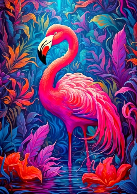 Ciesz się puzzlami Flamingi 1000 elementów