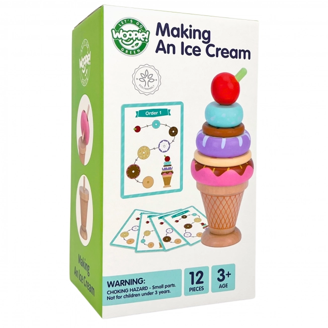 Lody drewniane Woopie Green montessori cukiernia