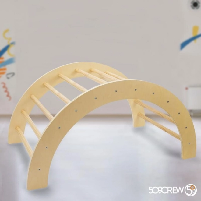 Łuk wspinaczkowy 2w1 naturalny dla dzieci