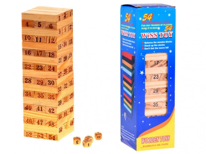 Drewniane klocki Jenga Wieża