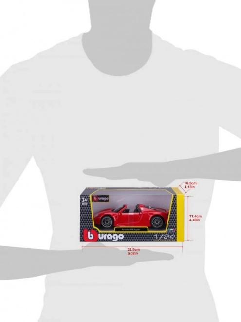 Metalowy samochodzik Porsche 918 Spyder czerwony