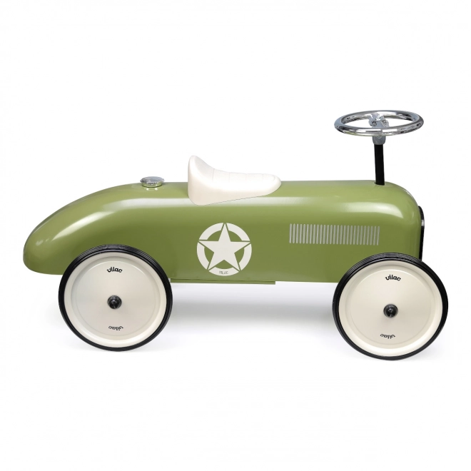 Vilac vintage metalowy jeździk khaki