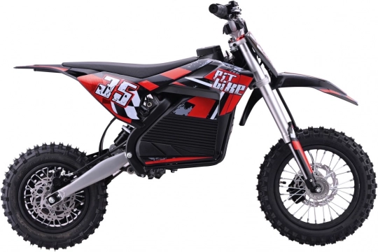 Elektryczny motocykl dziecięcy pit bike – czerwony