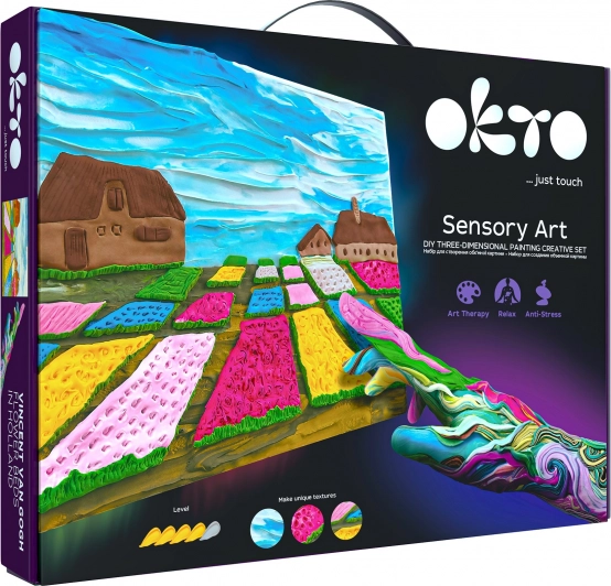 OKTO SENSOTY ART zestaw plastyczny Kwiatowe rabaty w Holandii 30 × 40 cm