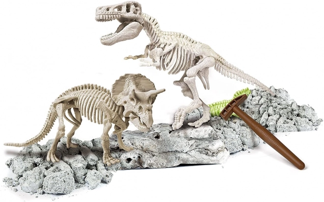CLEMENTONI Nauka i Zabawa ArcheoFun: T-Rex + Triceratops