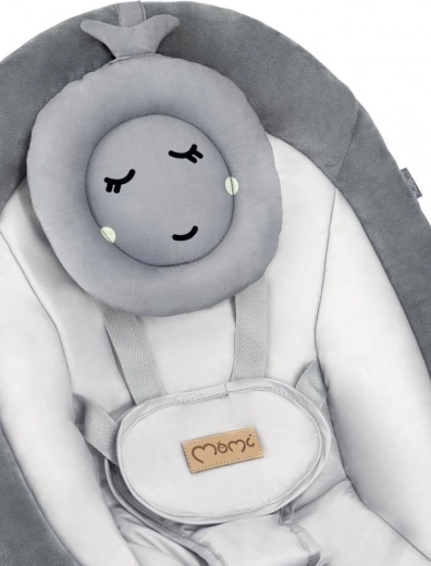 Komfortowe siedzisko z poduszką i bezpiecznymi pasami