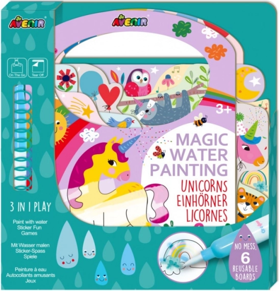 Magiczne malowanie wodą – Jednorożce