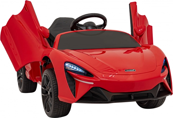 Dziecięcy elektryczny samochód McLaren Artura 4x4 z pilotem i LED – Czerwony