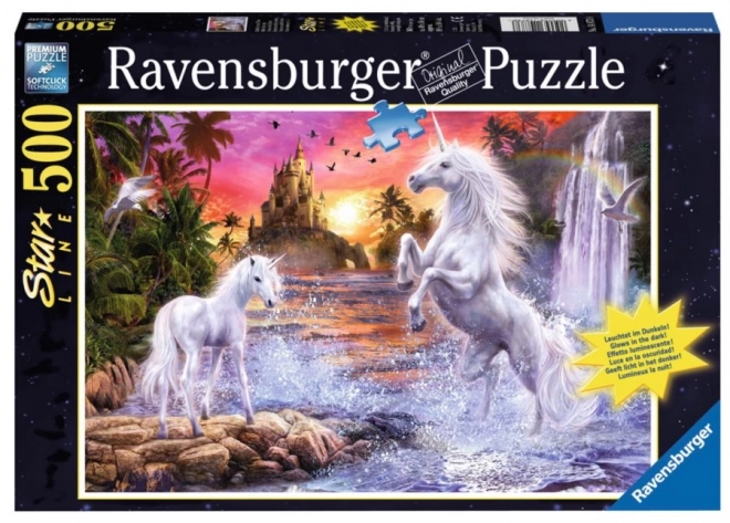Puzzle Ravensburger Jednorożce nad rzeką 500 elementów